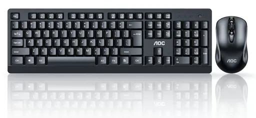 AOC KM210B/97 Home & Office Wireless Keyboard & Mouse Combo 2.4G USB Black