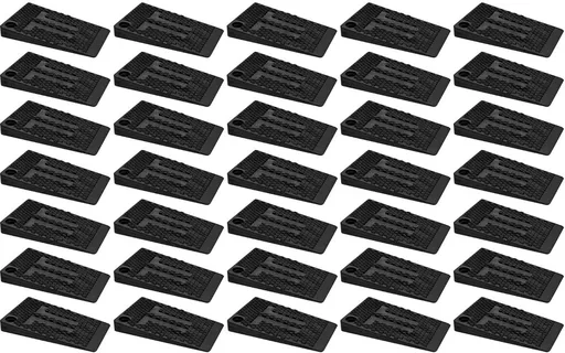 Furniture wedges - 35 pieces - Leveling wedges - Leveling pad Base leg - Furniture coaster - Furniture feet - Wedge set - Leveling wedge - Black - 5*3*0.5 cm - Plastic