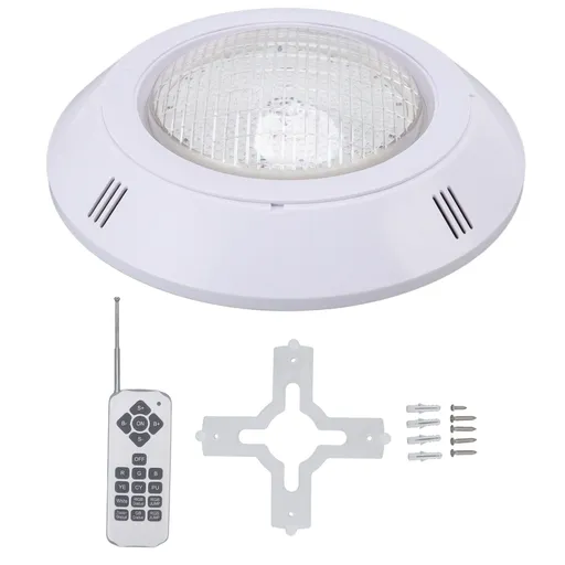 Pool LED Lights AC12V RGB Colorful IP68 Waterproof Remote Control High Transmittance Durable ABS Aquarium Pool Light 18W