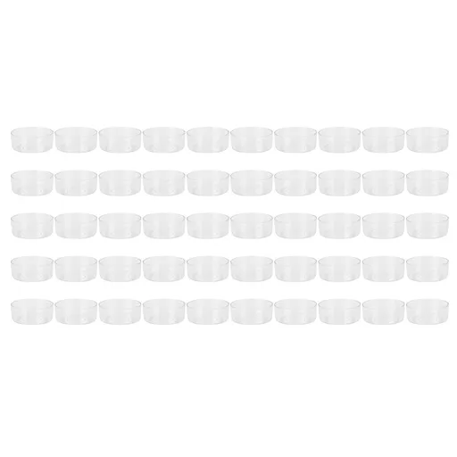50Pcs DIY Plastic Candle Mold Transparent Heat Resistant Candle Making Container AccessoryRound Shape