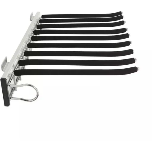 Expandable Trouser Rack, Trouser Hanger, Pant Rack, 9 Scarves, Hanging Rail, Expandable Trousers for Wardrobe, Left Side Mount, 48 cm
