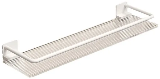 Bathroom Shelf - Wall Shelf - Milky White - Suitable for Toilet, Kitchen, Laundry Room, Farmhouse - for Item Storage, Room Decoration - Acrylic + Space Aluminum - 30*10*4cm - No Drilling
