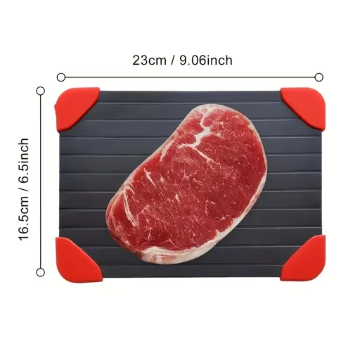 Aviation Aluminum Defrosting Plate | Rapid Physical Heat Conduction Defrosting, Non-Stick & Easy to Clean with Hanging Hole, Kitchen Time-Saving Freshness Keeper/Specification: S 23*16.5*0.2CM