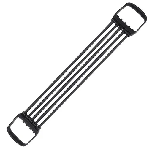 Chest Expander Removable Spring Exercise Arm Stretch Strap Tension Cord - Black