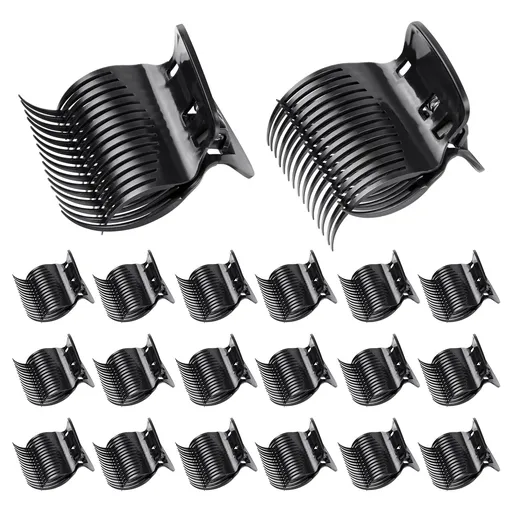 20 Pcs Hot Roller Clips for Hair, Curler Claw Clip for Women Hair Section Styling (Black, 2inch)