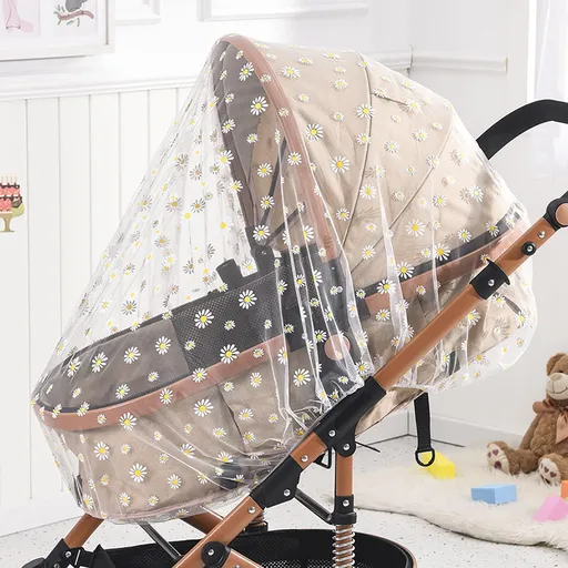 Mosquito Net for Stroller,Baby Pram Net Portable Daisy Print Stroller Netting Cover Perfect Bug Net for Strollers,Bassinets,Mini Crib