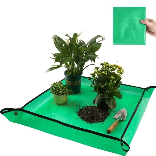 Repotting Mat for Indoor Plant Transplanting Control Mess,26"X26" Waterproof Succulent Potting Mat Square Planting Tray Soil Change Mat Gardening Gifts for Plant Lovers