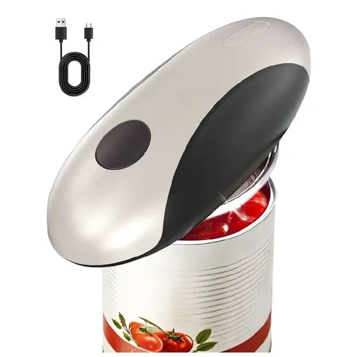 Smart Electric Can Opener, One-Touch Automatic Opening, Type-C Rechargeable with Long Battery Life, Safe and Smooth Edges Protect Hands, Ideal for Elderly, Arthritis Sufferers, and Those with Manicured Nails, Essential Effort-Saving Kitchen Tool