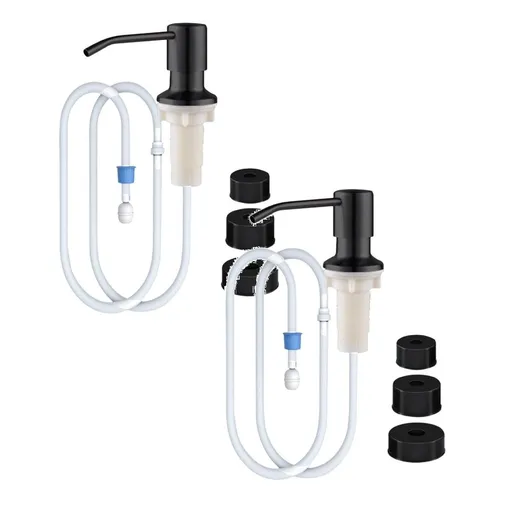 1 Pcs Kitchen Sink Soap Dispenser, Countertop Sink Soap Dispenser Water Pump with No-Spill Extension Tube Kit Design for Kitchen Bathroom 47