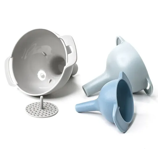 Set of 4 Funnels for Filling Bottles,Food Grade Kitchen Funnels with Detachable Strainer Filter,Oil Funnel,Funnels for Kitchen Use