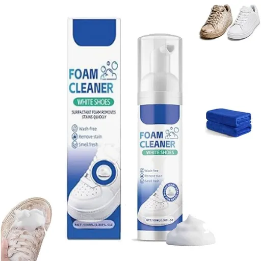 Water-Free Sneaker Cleaner, Foam Shoe Dry Cleane,100 Ml Universal Portable No-Rinsefoam Cleaner For Shoes,Portable For Travel