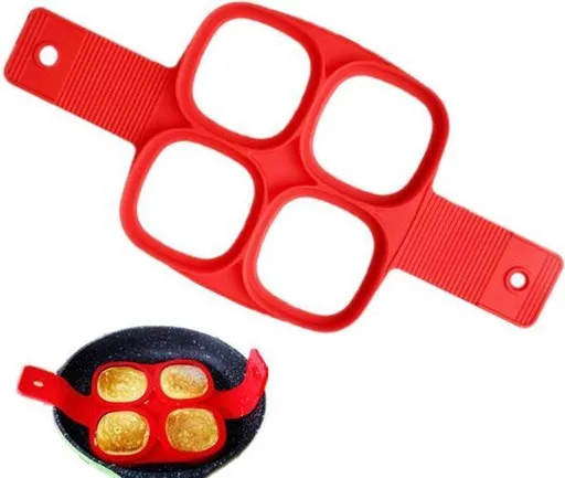 Pancake Maker | Egg Tray | Baking Pan | Egg & Pancake Baking Pan | Non-stick Coating | Flipper Baking Pan | Silicone | Square Model