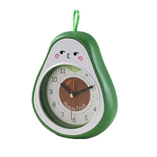 Cartoon Fruit Alarm Clock Kids Alarm Clock Decorative Ornaments Children Gift Student Gift Avocado