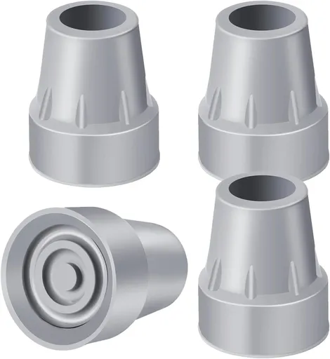 Large Inner Diameter 19mm Grey Crutch Rubber Ferrules
