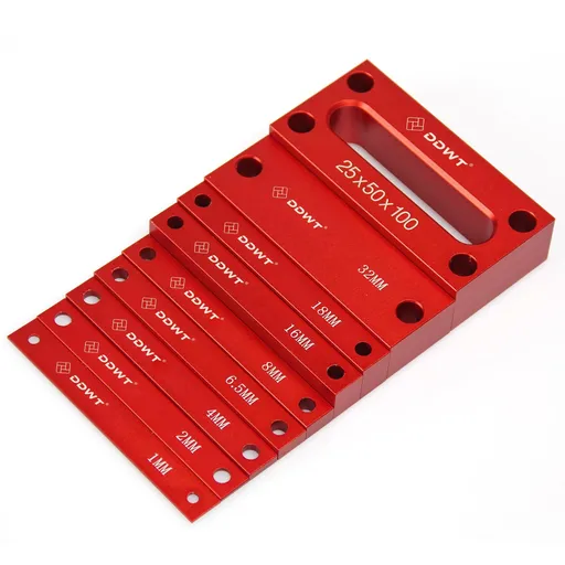 Metric Setup Blocks Woodworking Setup Bars 9 Pcs Precision Aluminum Alloy Height Gauge Set for Router and Table Saw