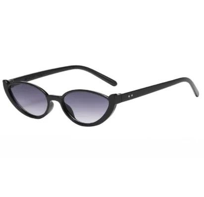 Black Frame With Grey Flakes 2PCS Fashionable Cat-Eye Sunglasses for Women - Retro INS Style UV Protection Shades