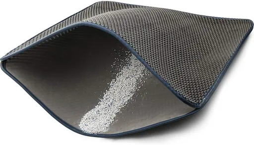 Cat Litter Mat, Kitty Litter Trapping Mat, Honeycomb Double Layer Mats, No Phthalate, Urine Waterproof, Easy Clean, Scatter Control, Catcher Litter Tray Box Rug Carpet