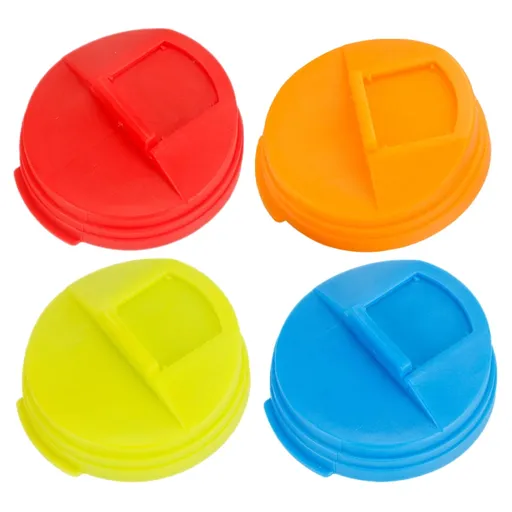 4pcs Soda Can Lids Plastic Leakproof Soda Can Covers Sealing Soda Can Covers 5.80X5.80X1.60CM Assorted Color