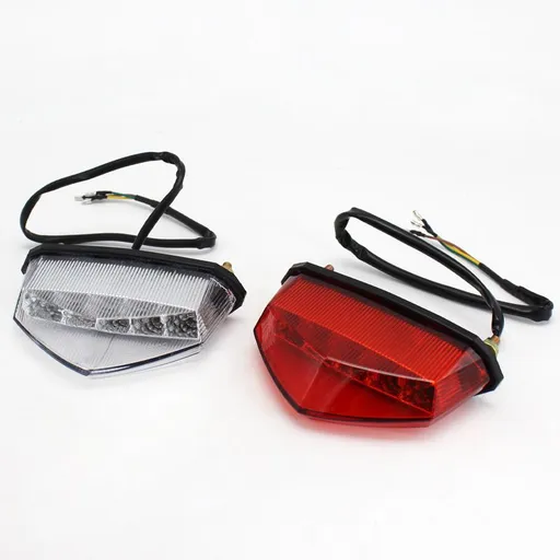 2 pcs sport Motorcycle 12V Universal 15LED Taillight License Plate Light LED ATV Rear Tail Brake Stop Tail Light Indicator