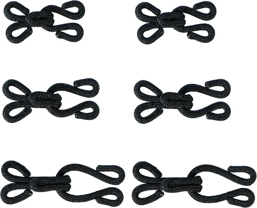 30 Pcs Sewing Hook and Eye Closure Fur Hooks Eyes for Crafts Clothing Locks Bras Coats DIY Craft Projects Pet (Black) BLACK