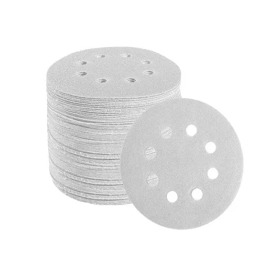100x 123mm 6/8-Hole Sanding Discs Hook Loop Orbital Sander Pads 80 120 240 Grit - 400 Grits（8-Hole）