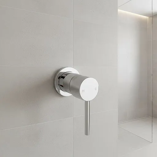 Single Round Shower Bath Mixer Tap Bathroom WATERMARK Approved
