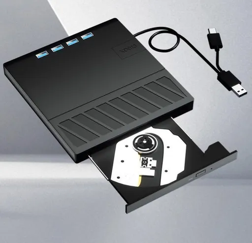 CD/DVD Burner & Card Reader Black