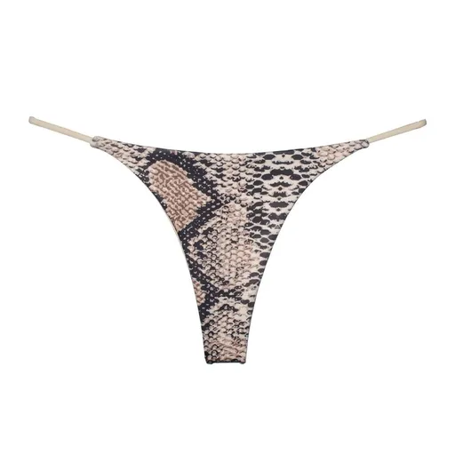 Women Milk Silk Low Waist Bikini Thong Snakeskin XL Size: XL; Recommended weight (kg): 61 - 68; Waist (cm): 76 - 82; Hip (cm): 94 - 98; Suitable fit: full build