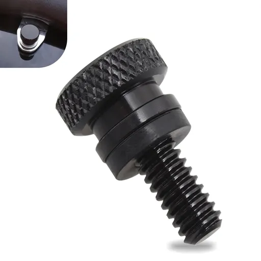 Pack of 1 Seat Screw, Motorcycle Modification Accessories, Knurled Fender Seat Bolt, Compatible (Black)