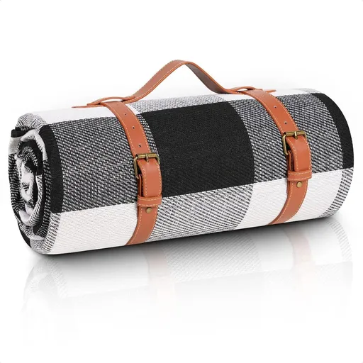Outdoor Picnic Blanket Waterproof Mat Extra Wide Camping Tent Ground Sheet for Hiking and Outdoor Activities - Black S