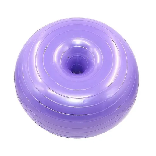 Doughnut Yoga Ball Chair Pink Balance Trainer Inflatable Stability Exercise Ball for Yoga Fitness Office Home Gym - Purple