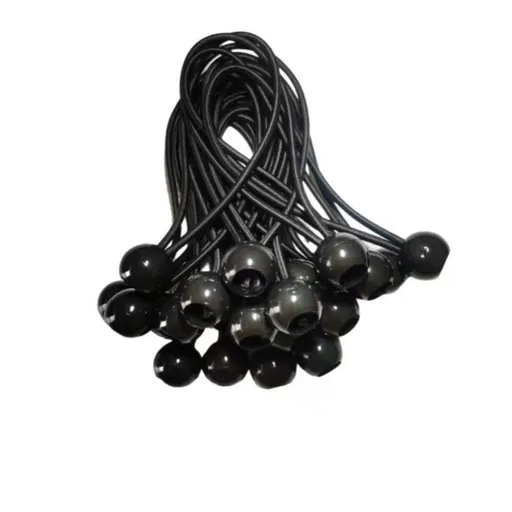 20Pack Bungee Balls Cords, Black Ball Bungee Heavy Duty Heavyweight Tarp Bungee Cords, Weather Resistant Tie Down Strap