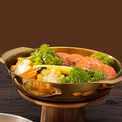 Stainless Steel Cooking Pot Pan Frying Pan Outdoor Chafing Dish for Instant Noodles and More
