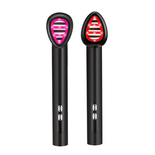7-in-1 LED Facial Therapy Wand with 180 Rotatable Head & 42C Constant Temperature(black)