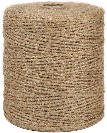 Natural Jute Twine, 984 Feet 2mm Garden Twine, Brown Jute String for Arts and Crafts, Gardening, Gift Wrapping, Bundling, Recycling