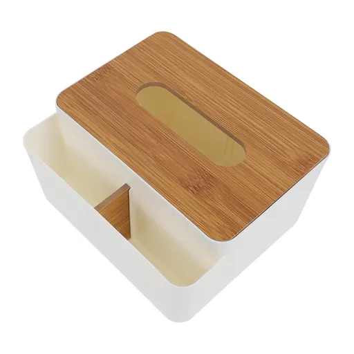 Wood Tissue Box Cover, Wooden Rectangular Facial Tissue Box, Tissue Box Holder Tissue Storage Case for on Countertop