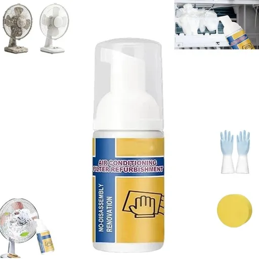 No-Disassembly AC & Fan Foam Cleaner,Air Conditioner Coil Cleaner - No Washing AC Cleaner Foam Spray Coil,Effortless Deep Cleaning for Household Aans & Ac