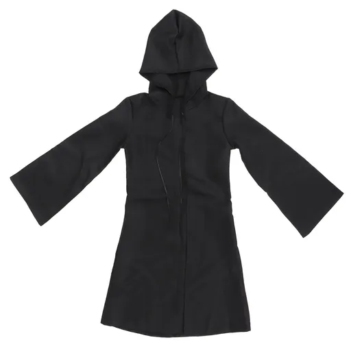 Halloween Hooded Black Cape Unisex Long Cloak Cosplay Dress Clothing Costume Party for AdultM