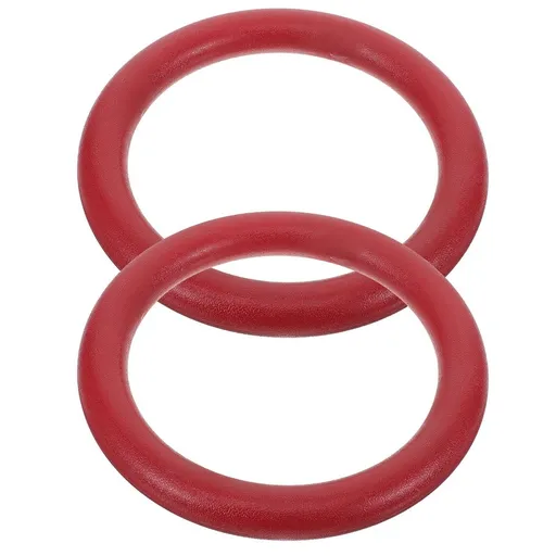Sturdy Red Gymnastics Rings with Anti-Slip Design for Fitness
