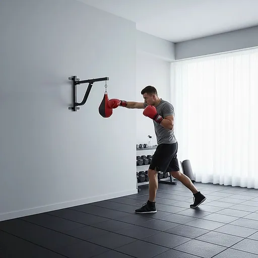 Boxing Punching Bag Wall Pivot Rack – Swivel Mount for Home Gym