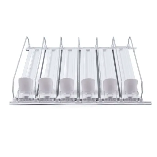 Drink Automatic Pusher Glide ABS White Width Adjustable 12oz 16oz 16.9oz 20oz Refrigerator Soda Can Organizer for Beverage 31cm/12.2in