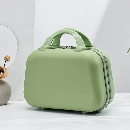 Olive Green 14 inches Handheld Makeup Organizer - Compact and Portable Cosmetic Storage Case with Multiple Color Options
