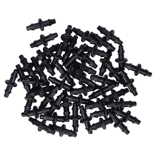 100PCS 4/7 2‑Way Connector Drip Irrigation Connector Fitting Garden Irrigation Accessories