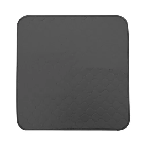 Waterproof Reusable Incontinence Pad, 51×56cm Washable Non-Slip Absorbent Mat, Multi-purpose Bed Pad for Baby, Pet, Women Period, Elderly Care, Sofa Chair Cushion, Anti-snag & Easy Clean Black