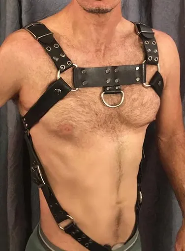 House Of Dasein Leather Mens Chest Harness Bdsm Bondage Restraint - Lnlm-031