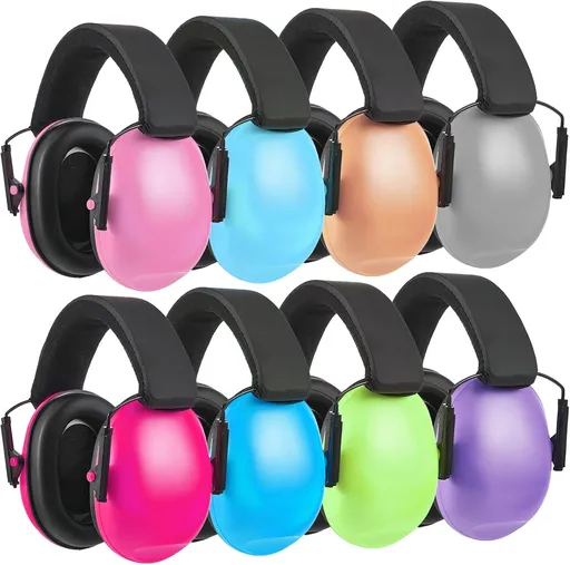 8 Pcs Kids Ear Protection Noise Cancelling Headphones Reduction Muffs 27dB Hearing (8 Colors) Colors