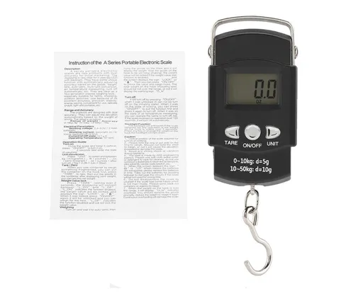 50KG/10G Portable Electronic LCD Digital Weight Scale with Tape Measure Hook