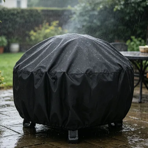 Durable Waterproof Fire Pit Cover Black 92x51cm