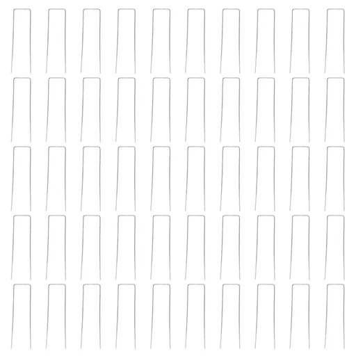 50Pcs Garden Stakes Ground Staple Spikes U shaped Fixer Weed Barrier Fabric Landscape Lawn