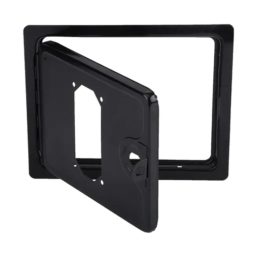 Game console iron door frame, upper and lower doors, doll swinging mechanism, double hole small iron door game console accessories